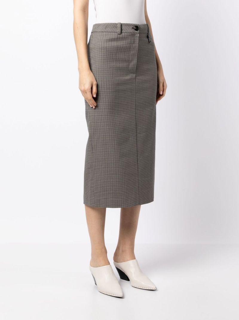 checked pencil skirt - 2