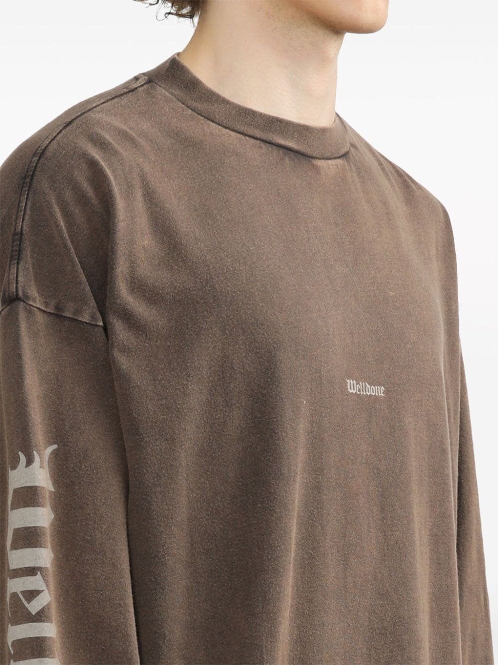 Gothic logo-print cotton sweatshirt - 5