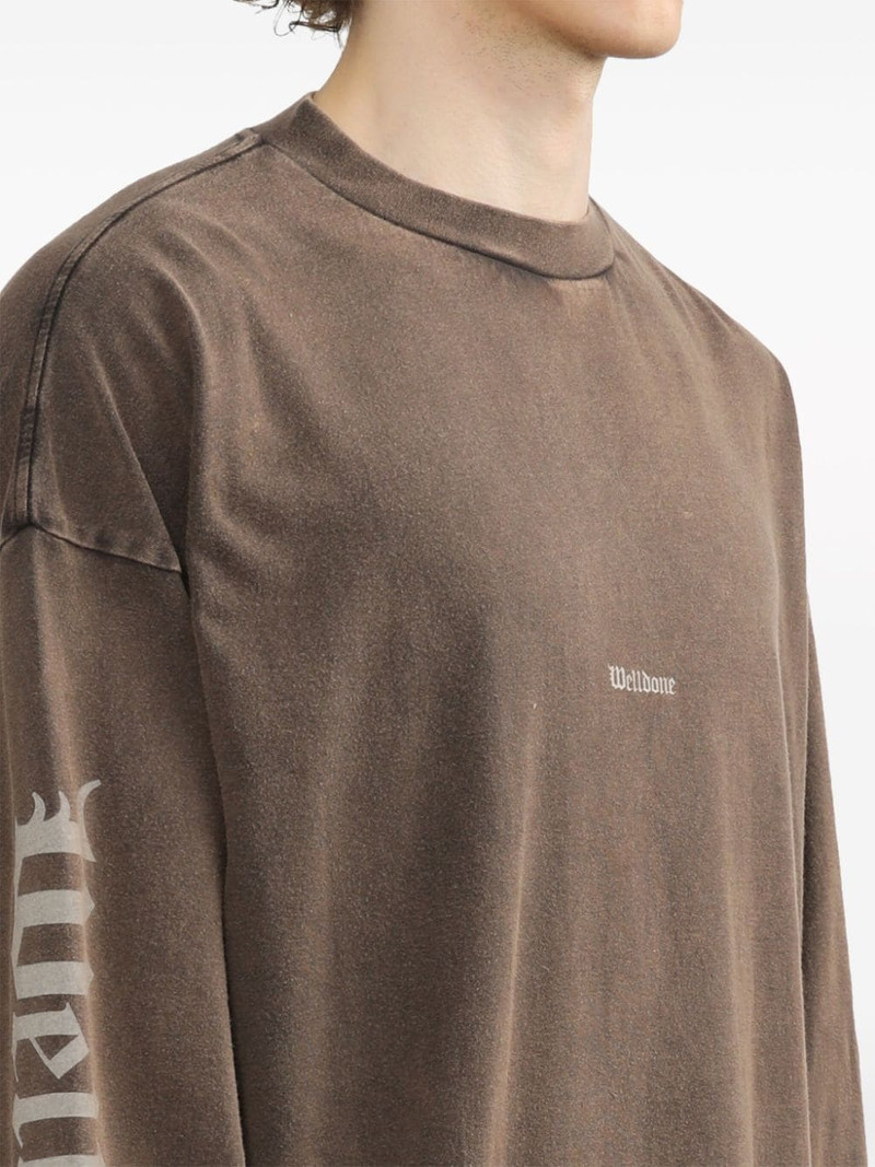 Gothic logo-print cotton sweatshirt 5