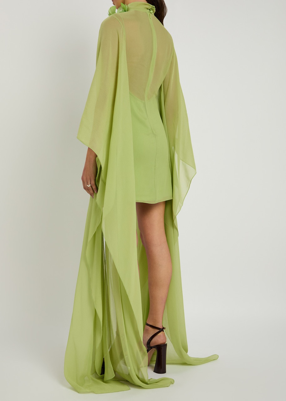 Taller Marmo Lanzarote Garden Silk-chiffon Mini Kaftan Dress - 3