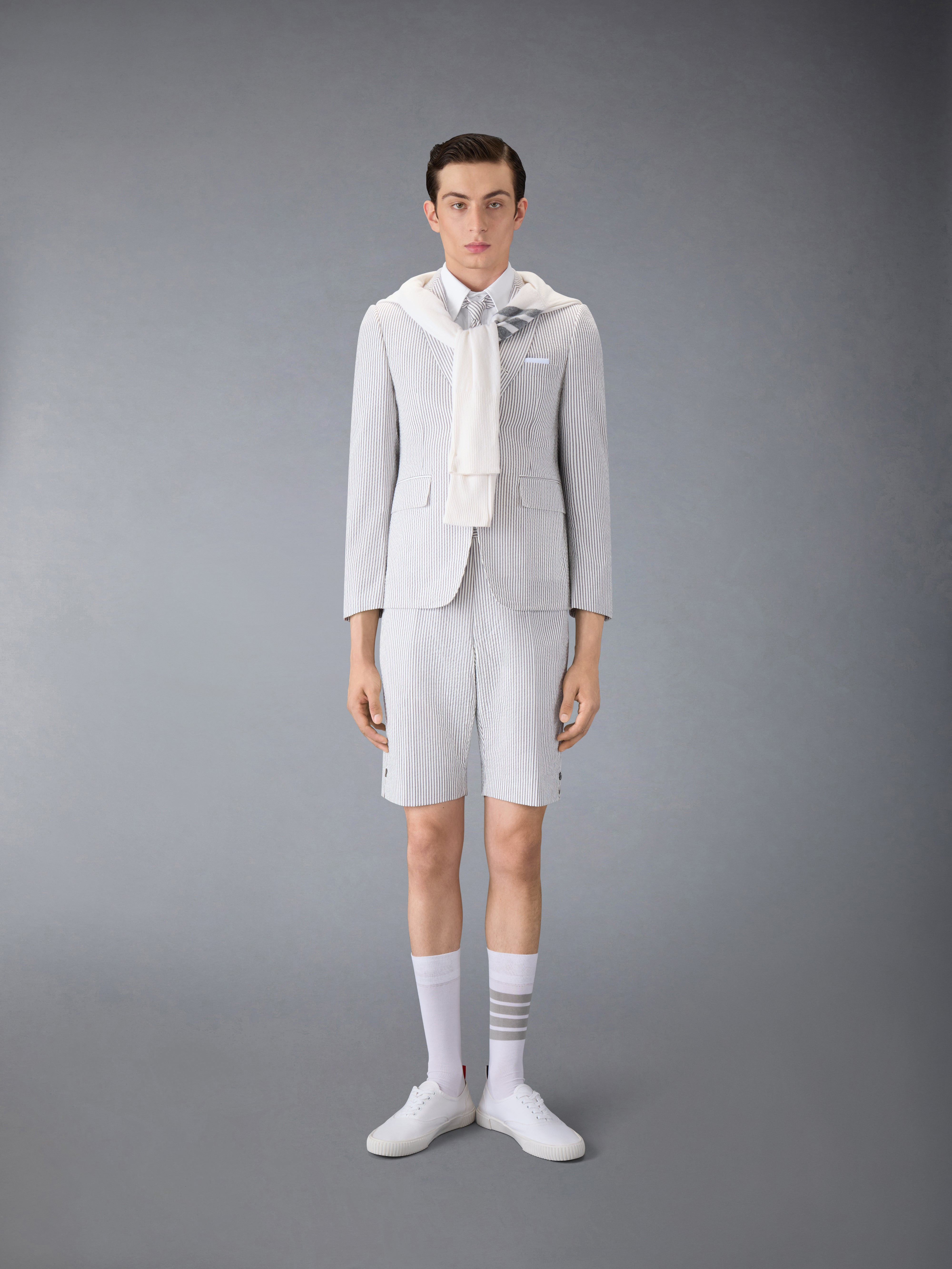 STRAIGHT FIT BUTTON DOWN SHORT SLEEVE SHIRT W/ CF GG PLACKET IN OXFORD - 6