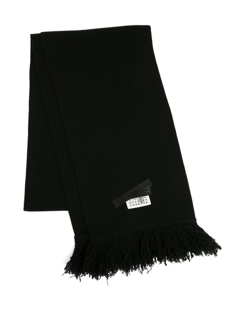 ribbed fringed scarf 1