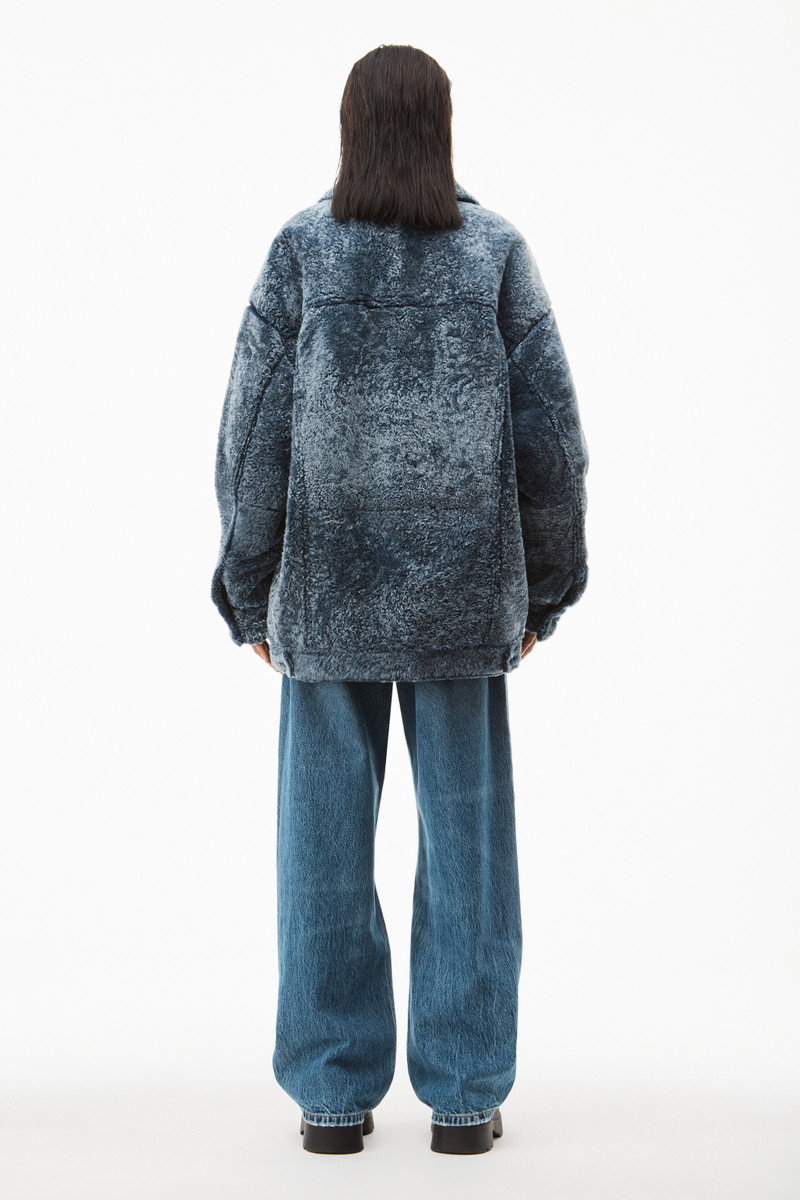 TUXEDO COAT IN TIPPED SHEARLING 5