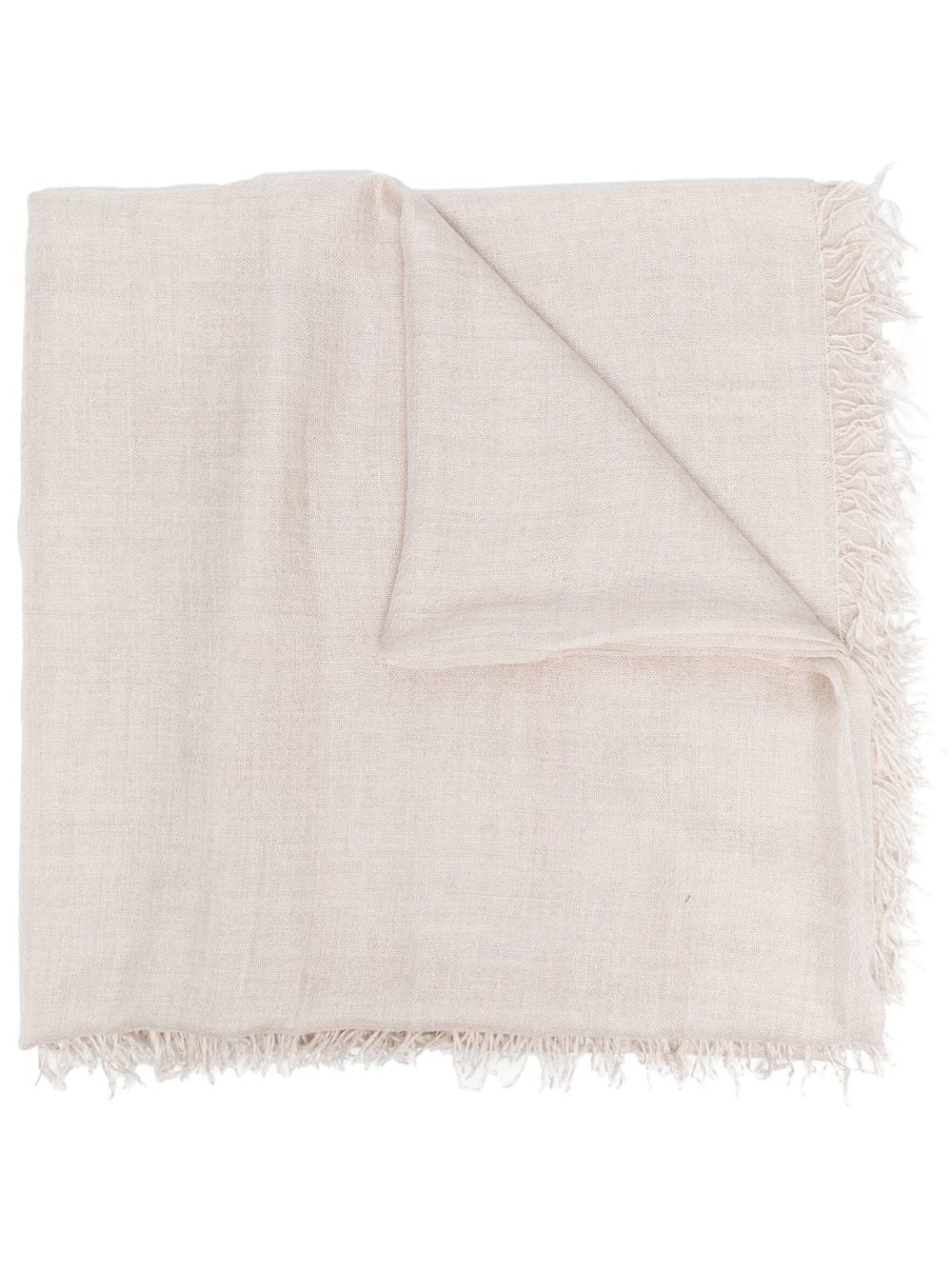 frayed-edge cashmere scarf - 1