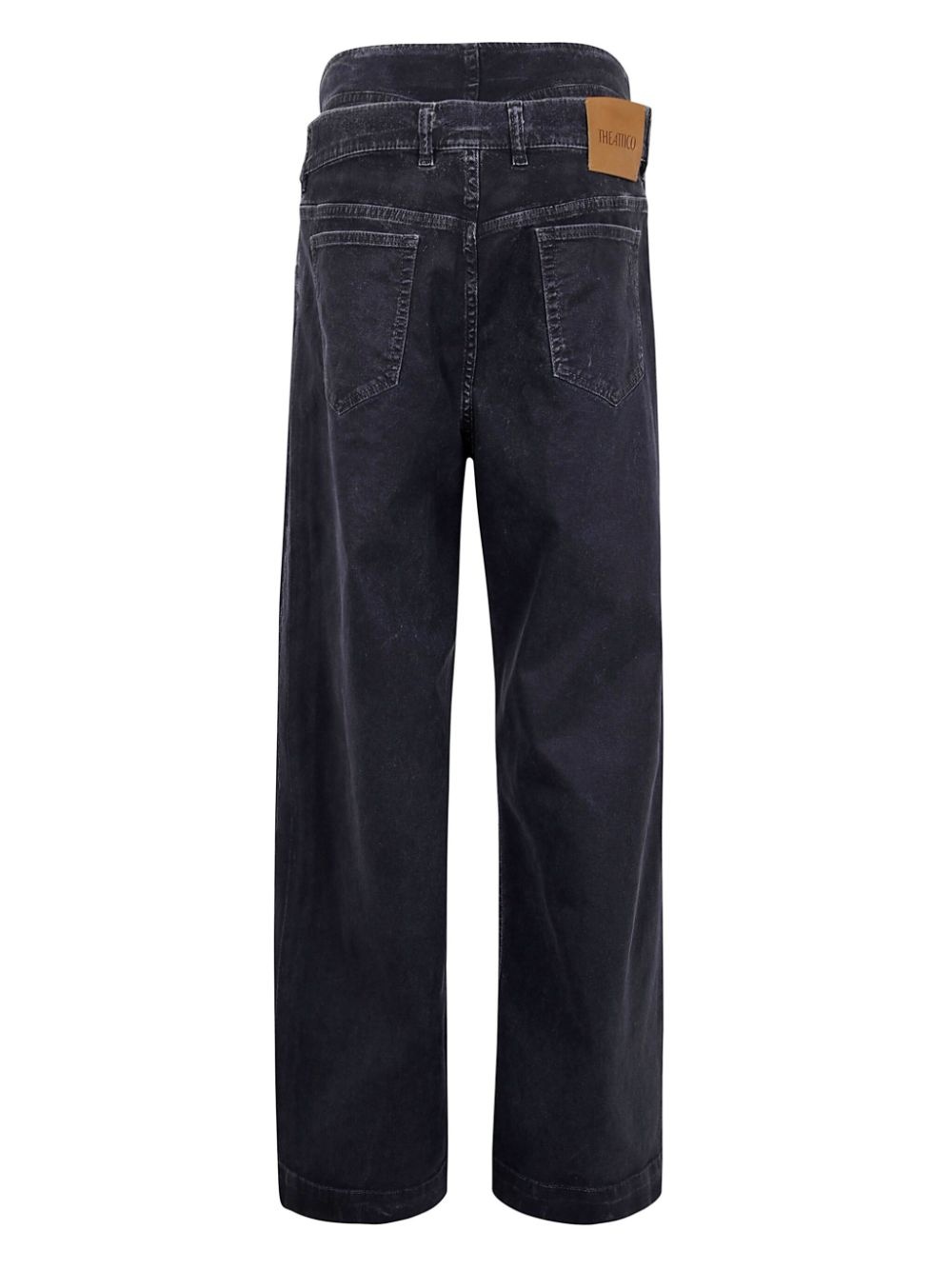 double-waistband baggy jeans - 2