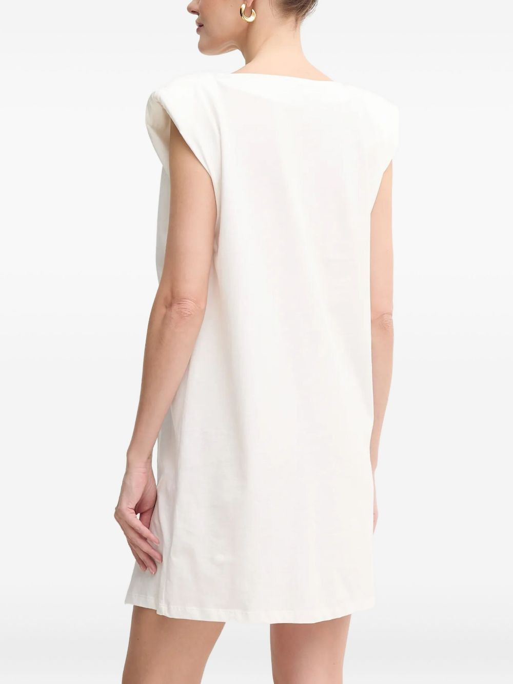 padded-shoulder dress - 4