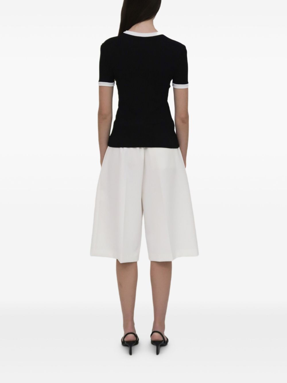 rib-trim T-shirt - 4