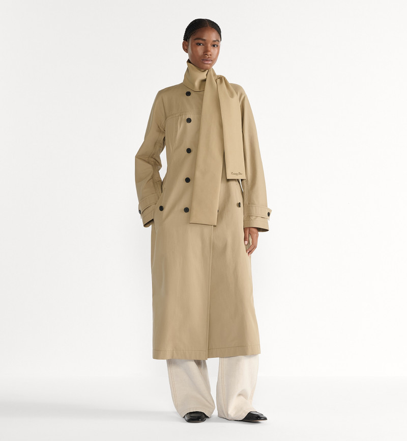 Trench Coat with Scarf Collar 1