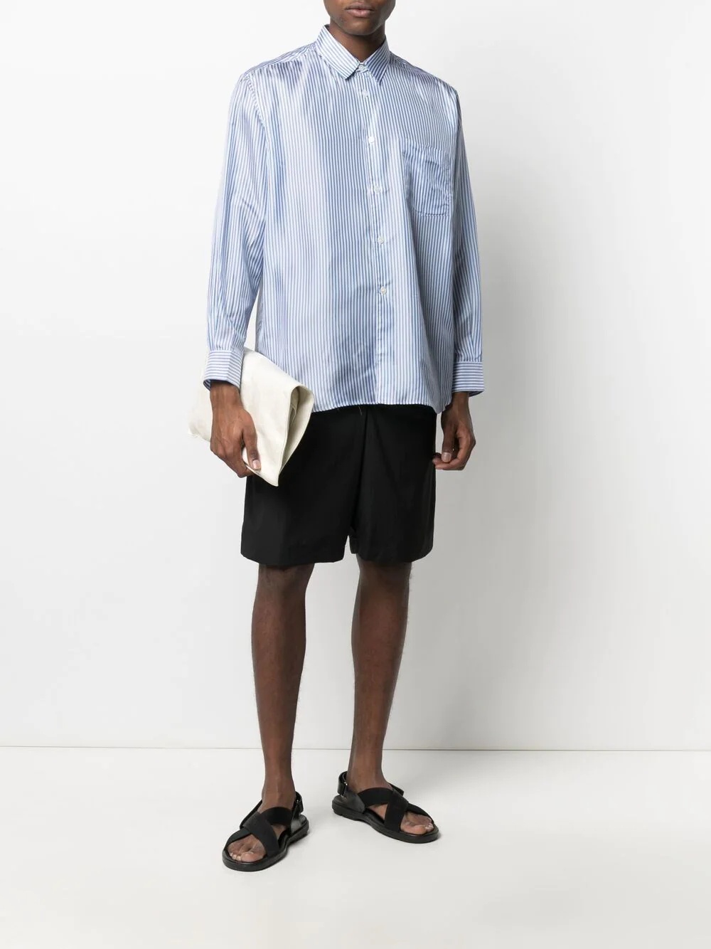 vertical stripe-print shirt - 2