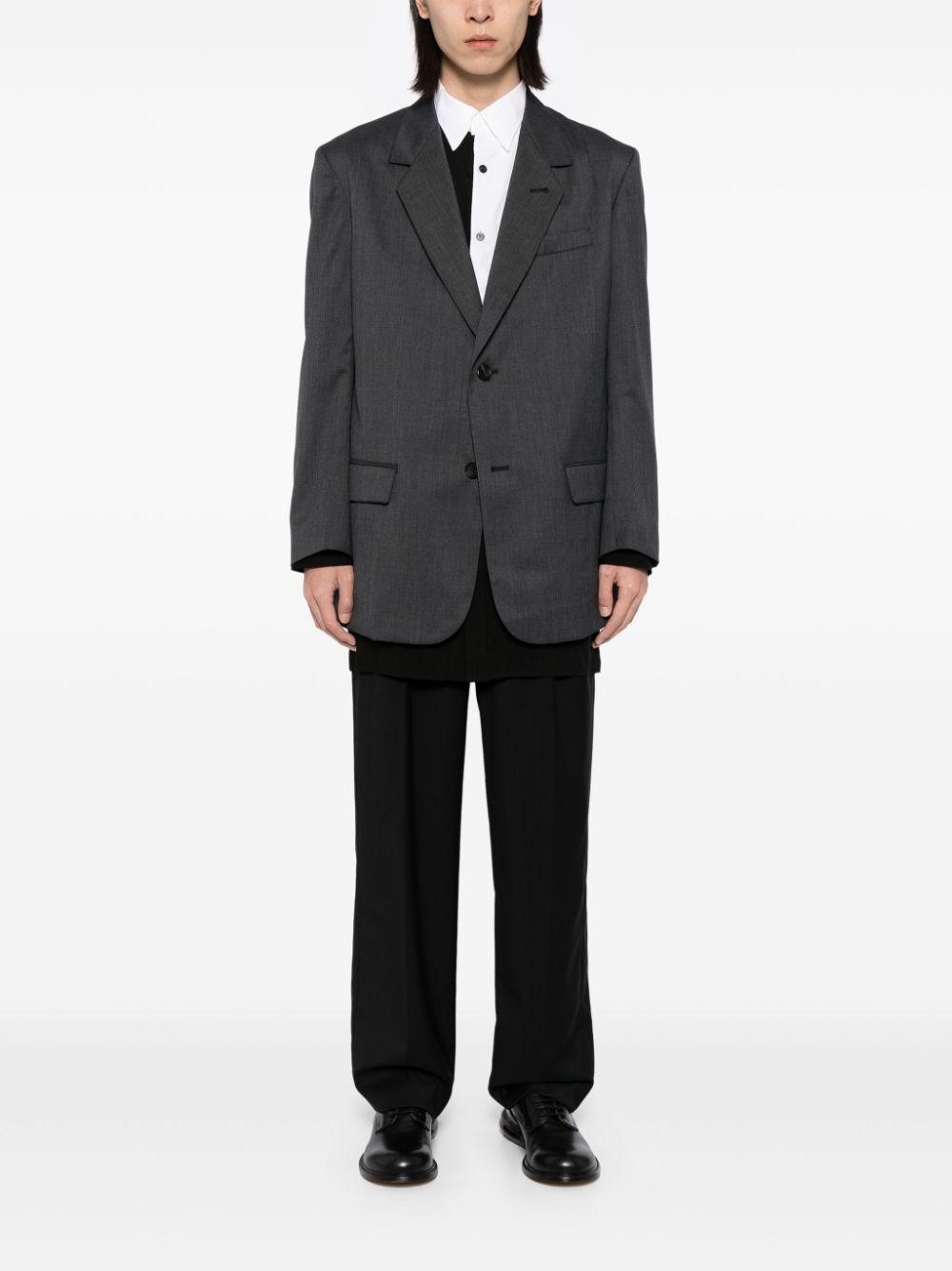 gabardine single-breasted blazer - 2