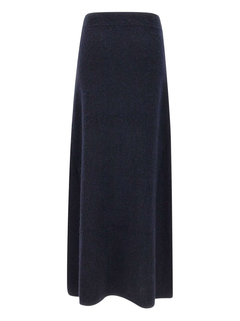 ribbed-waistband straight skirt - 3