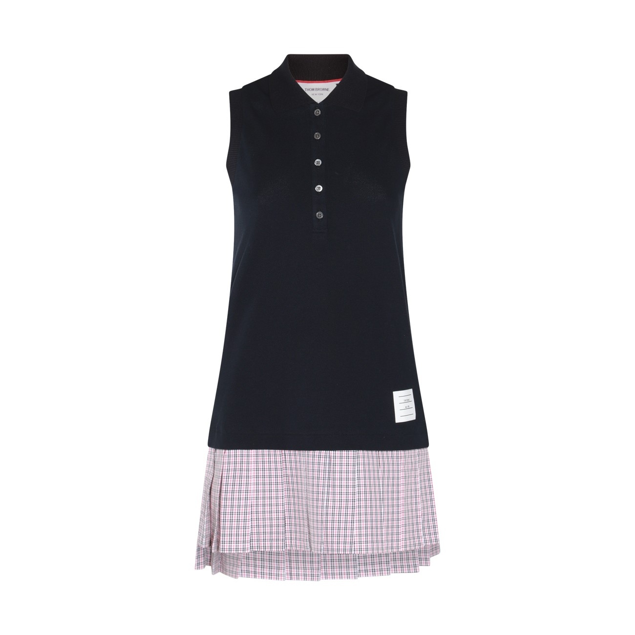 navy cotton polo dress - 1