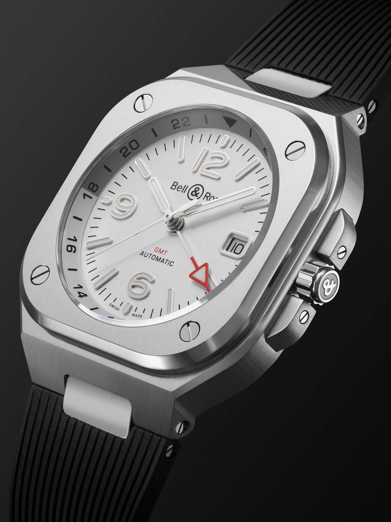BR 05 Automatic 41mm Stainless Steel and Rubber Watch, Ref. No. BR05G-SI-ST/SRB BU23NOV - 4
