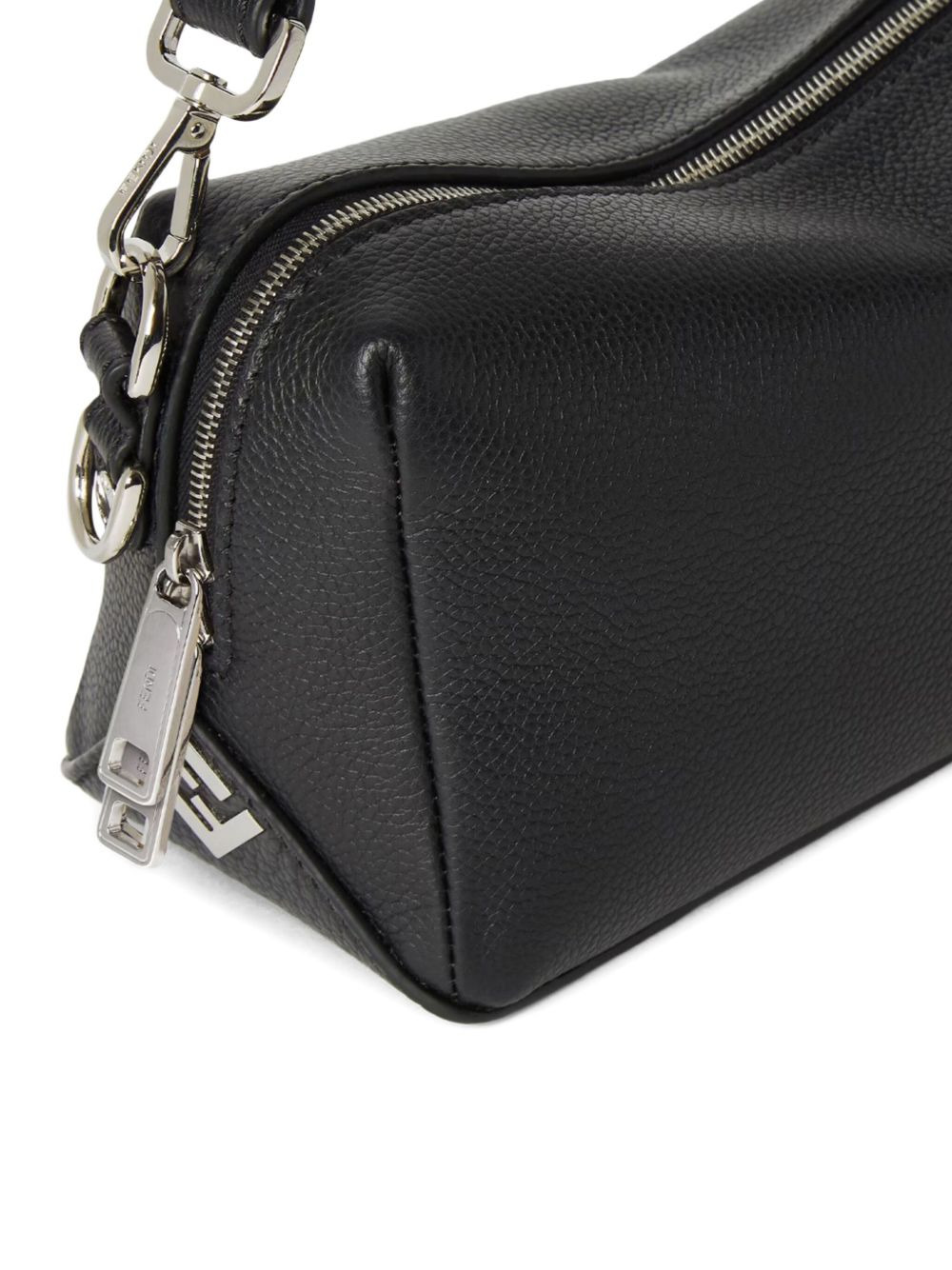 zip-fastening calfskin shoulder bag - 4