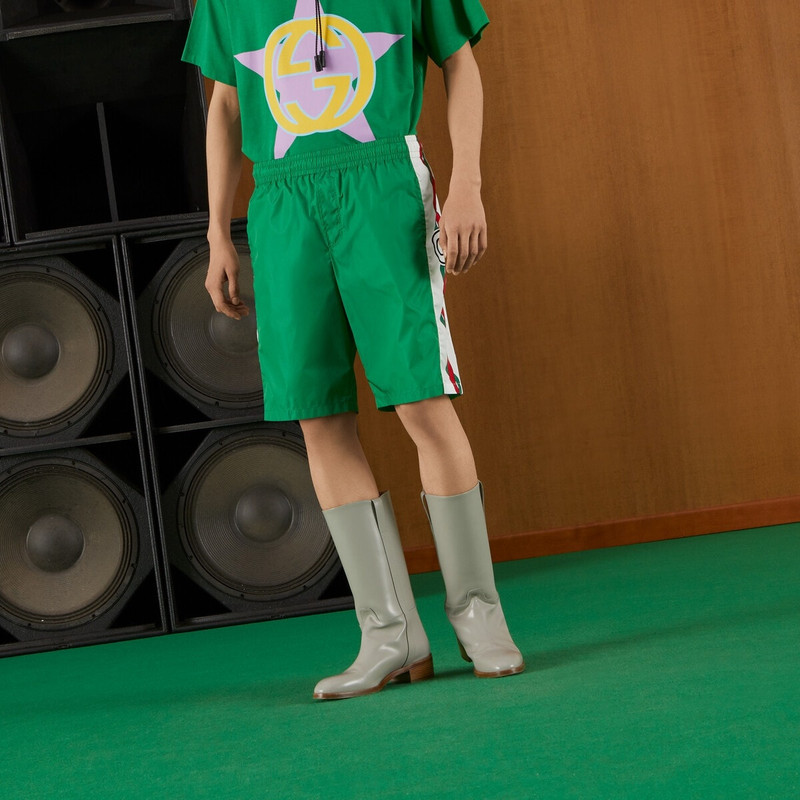 Waterproof nylon shorts with Interlocking G print 5