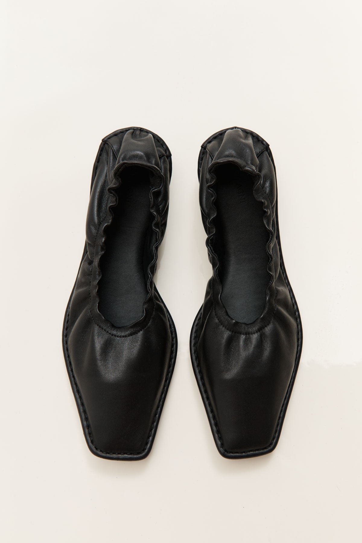 Soft Gathered Flats - Black - 3