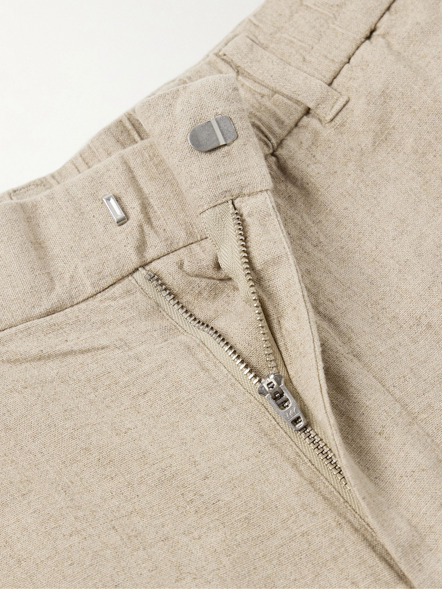 Billie 5397 Straight-Leg Linen and Organic Cotton-Blend Shorts Cream - 6