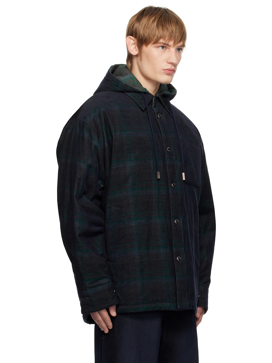 Navy & Green Check Overshirt - 2