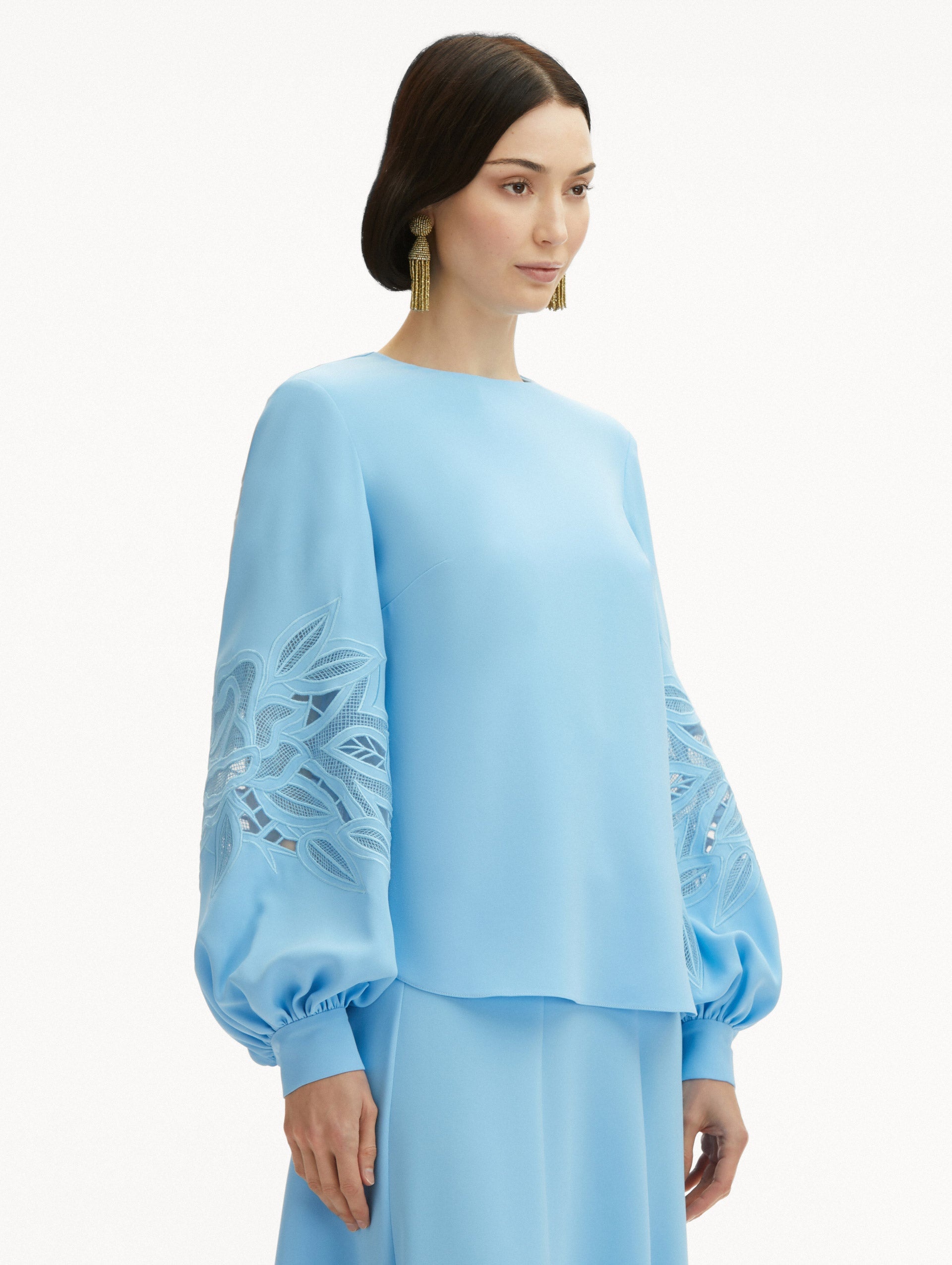 ENGLISH ROSE CUTOUT BLOUSE - 5