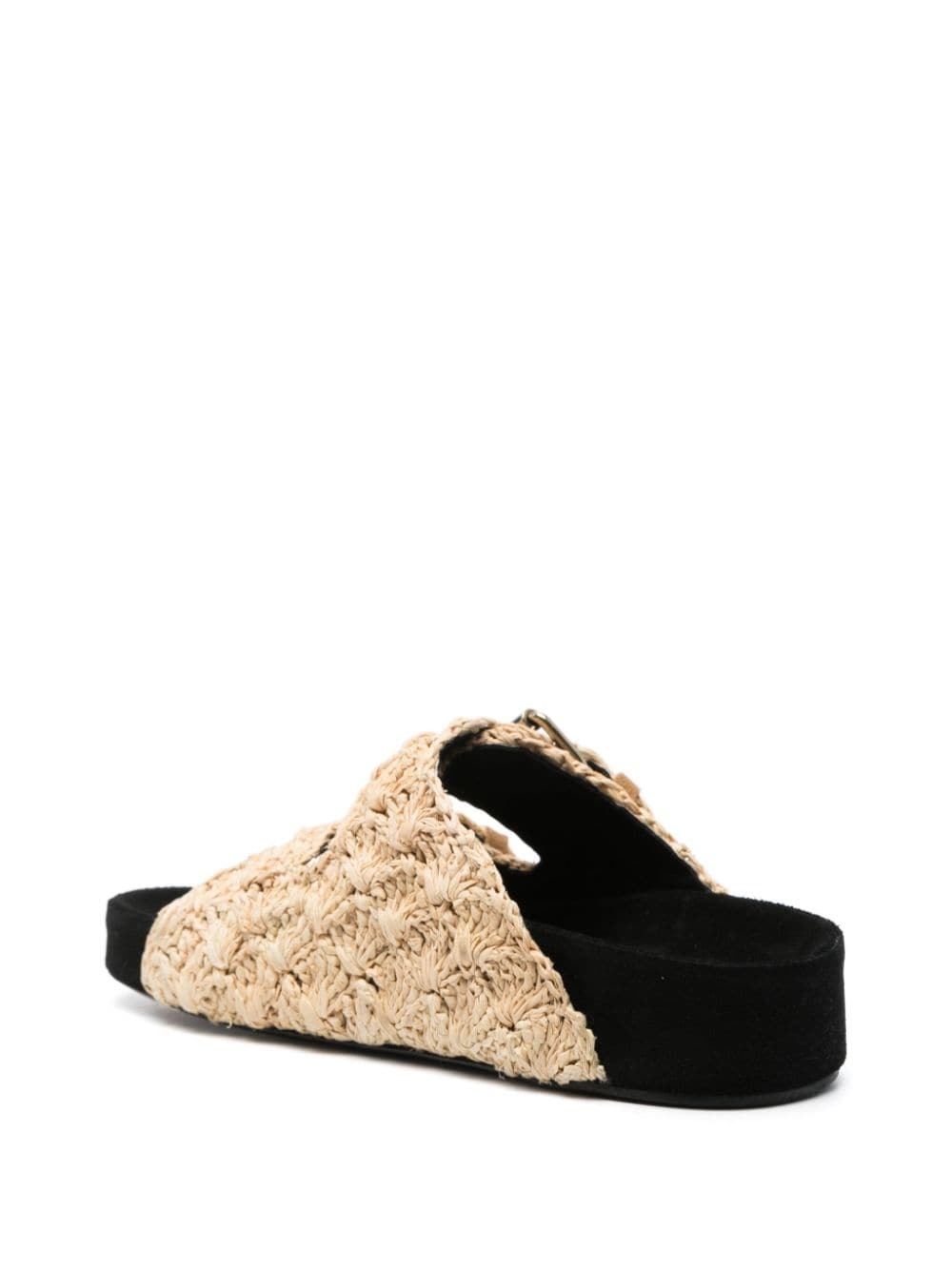 raffia-upper sandals - 3