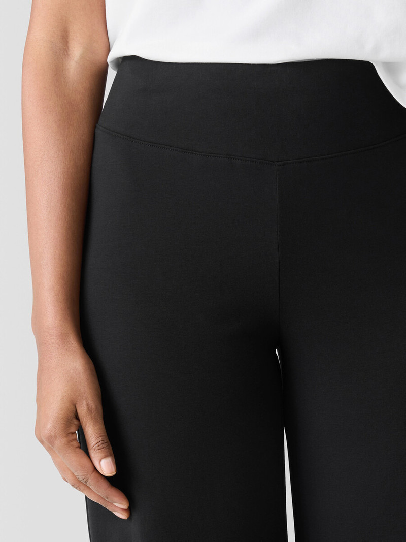 Pima Cotton Stretch Jersey Wide-Leg Pant 5