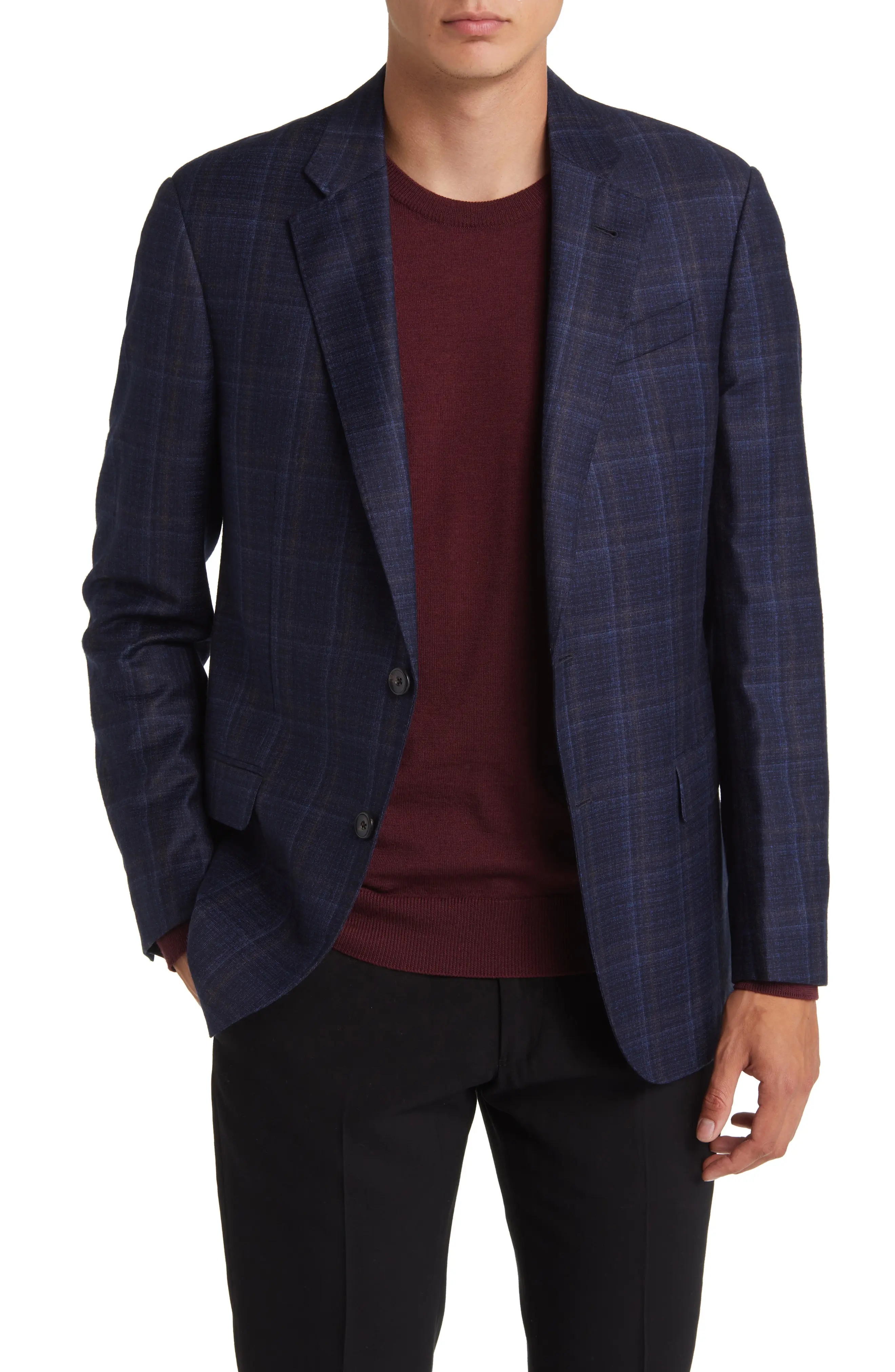 Plaid Virgin Wool Blazer - 1