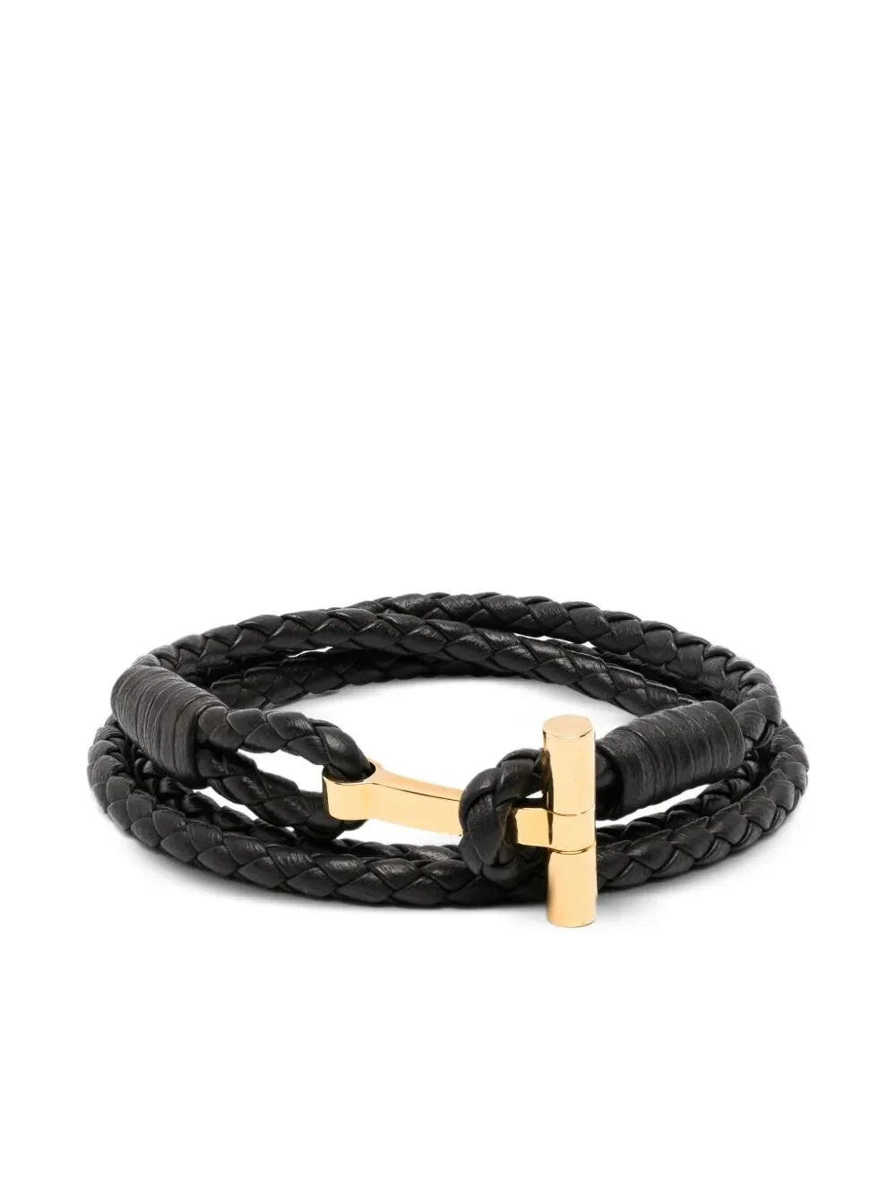 WOVEN LEATHER T-BRACELET - 1
