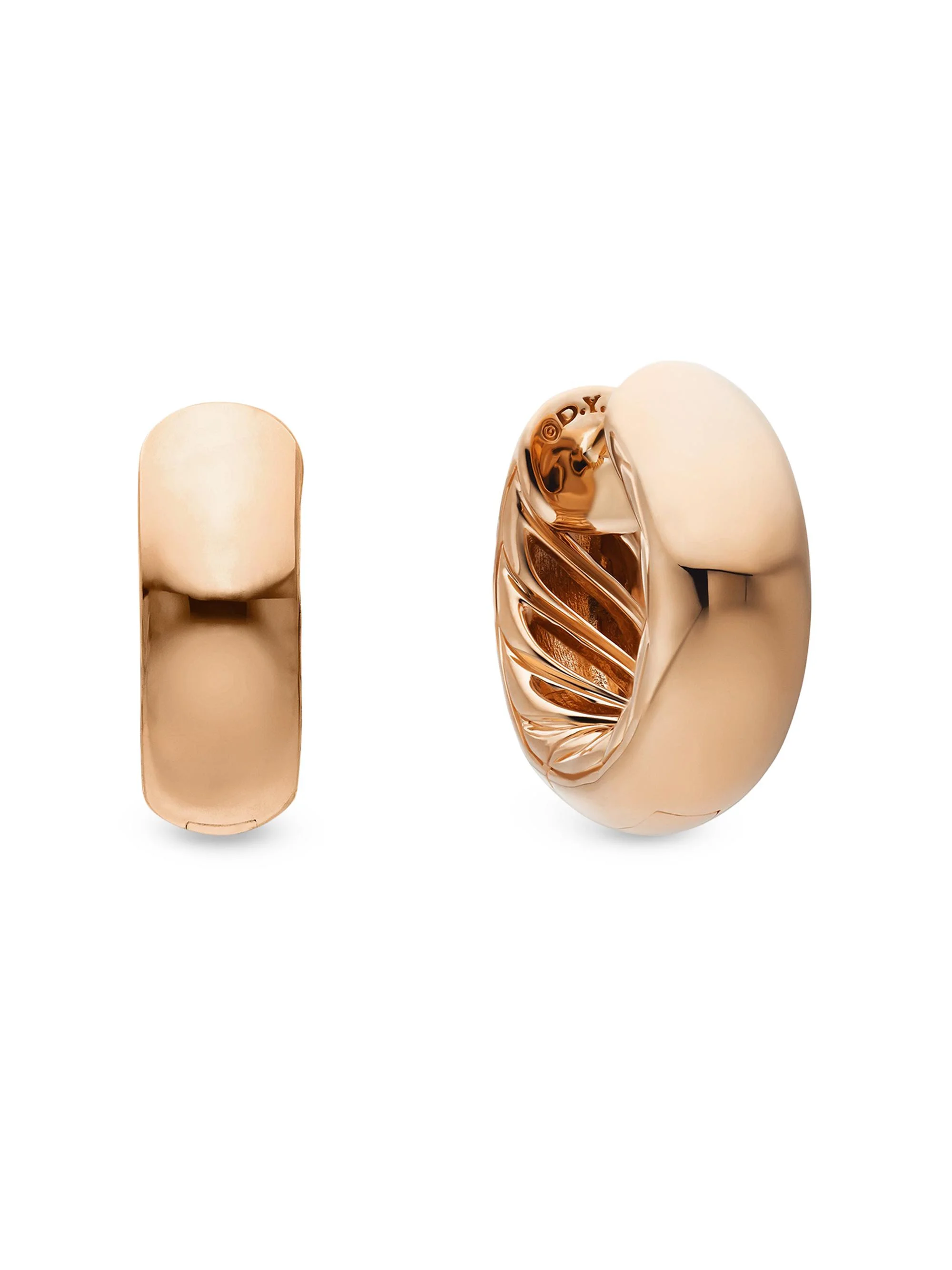 Women's Mercer Micro Hoop Earrings in 18K Yellow Gold - Rose Gold - 1