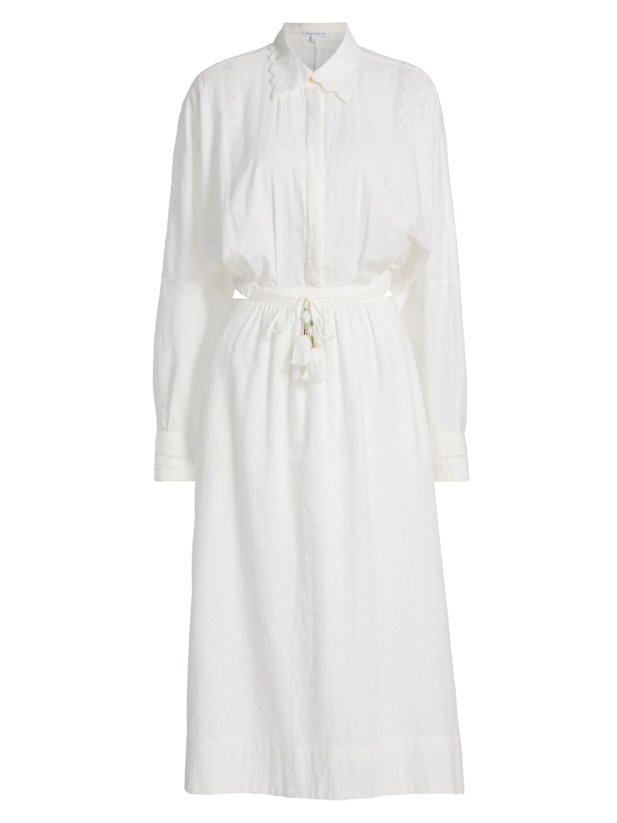 Women's Sunniva Cotton Pieced Maxi Dress - Natural White Plain - 1