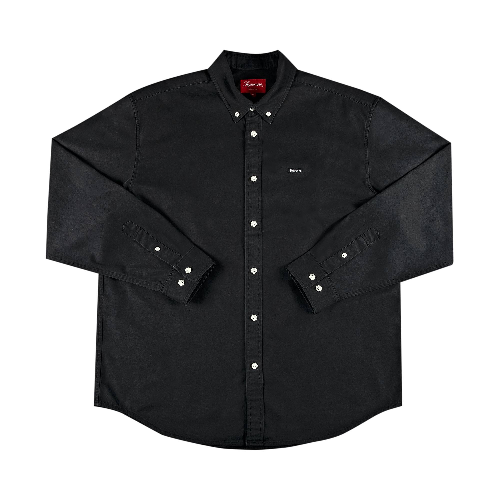 Supreme Small Box Twill Shirt 'Black' - 1