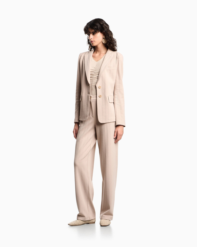 CHEVRON-MOTIF STRETCH-JERSEY TROUSERS 2