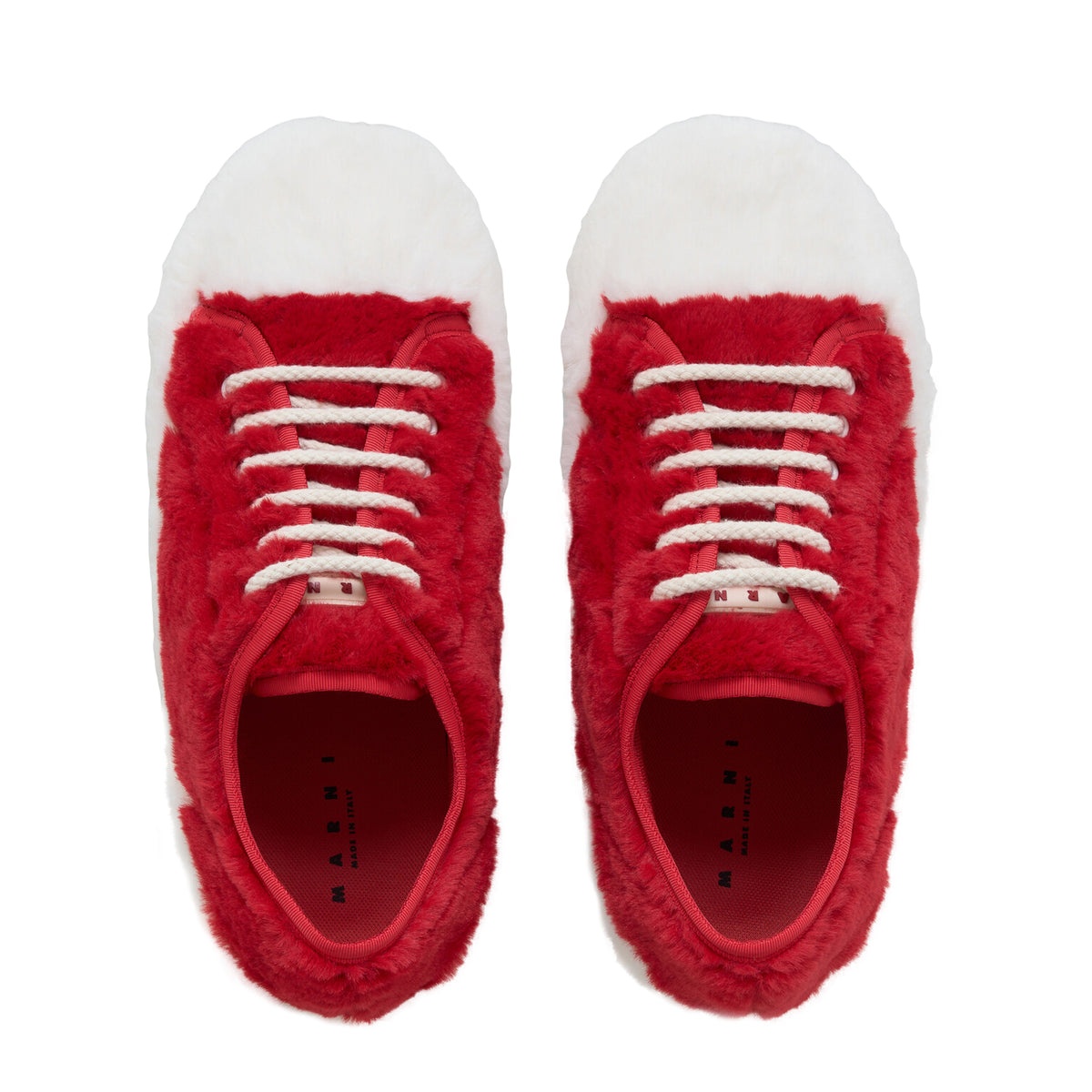 WOMEN'S FLUFFY SNEAKERS (RED/WHITE) - 4