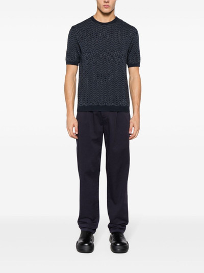 Missoni logo-embroidered mid-rise chinos outlook