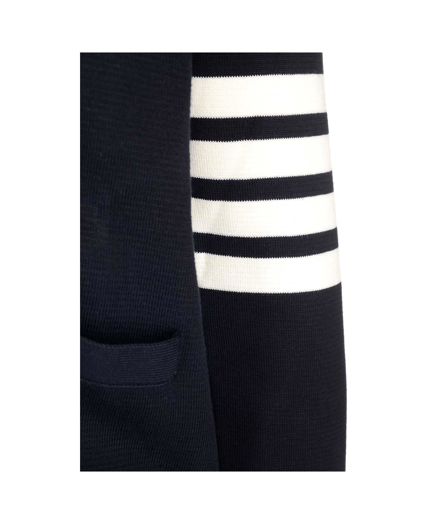 4-bar V-neck Cardigan - 4