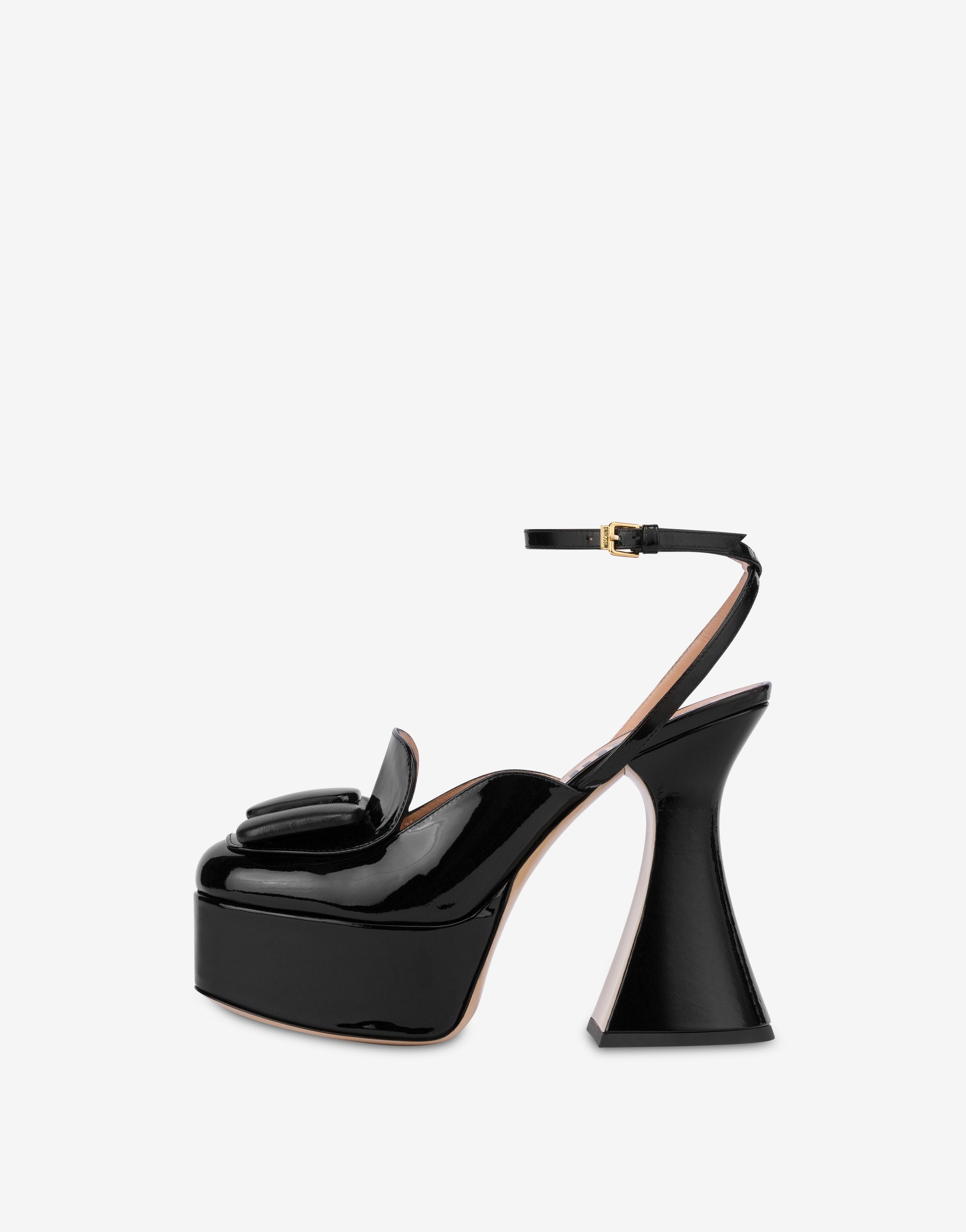 PATENT LEATHER PUFFY BOW SLINGBACKS - 2