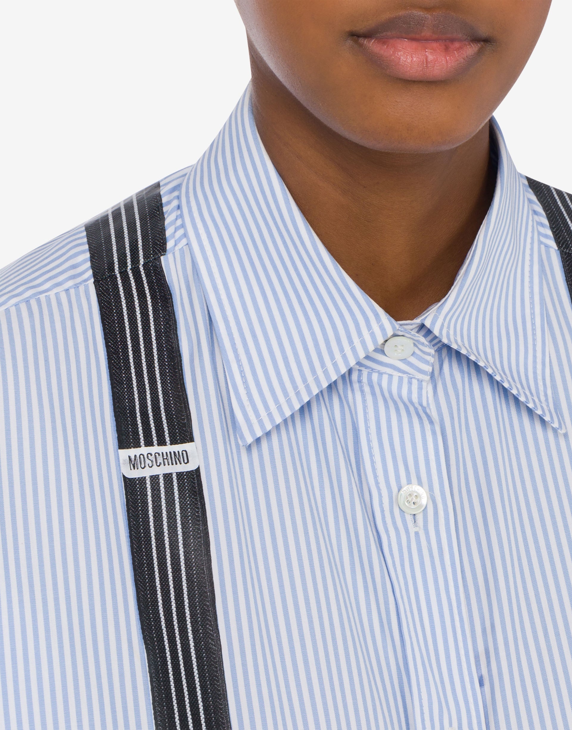 STRIPED POPLIN SHIRT SUSPENDERS - 3