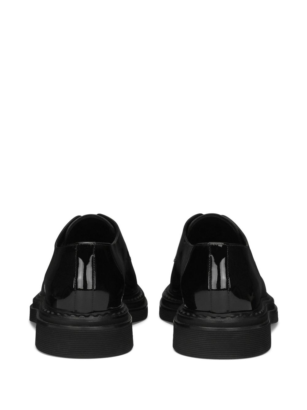 Paint leather derby shoes - 3