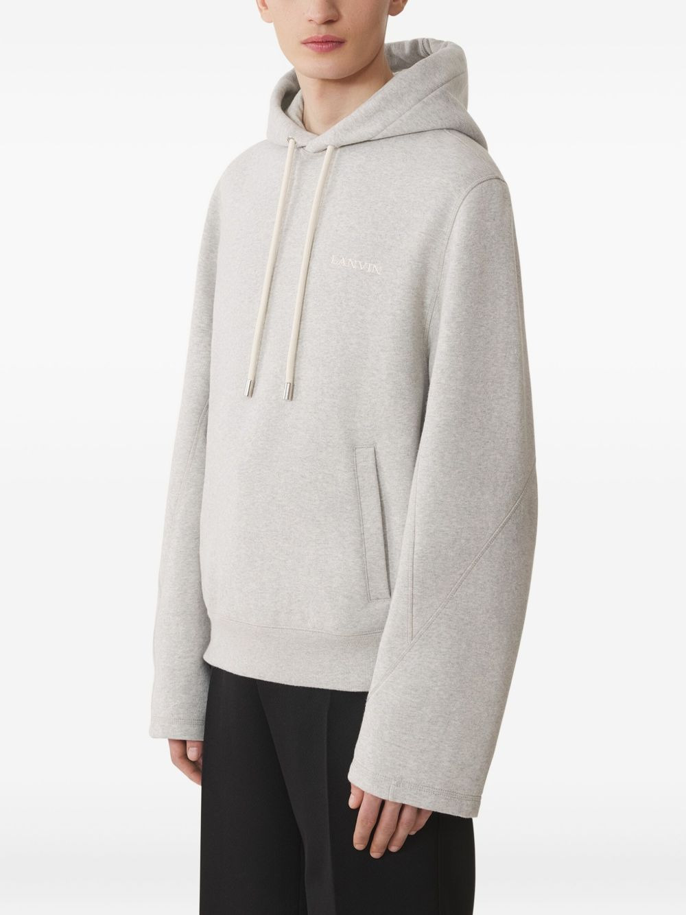 logo-embroidered hoodie - 3