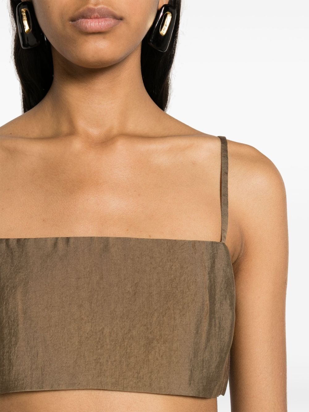 Tereza square-neck crop top - 5
