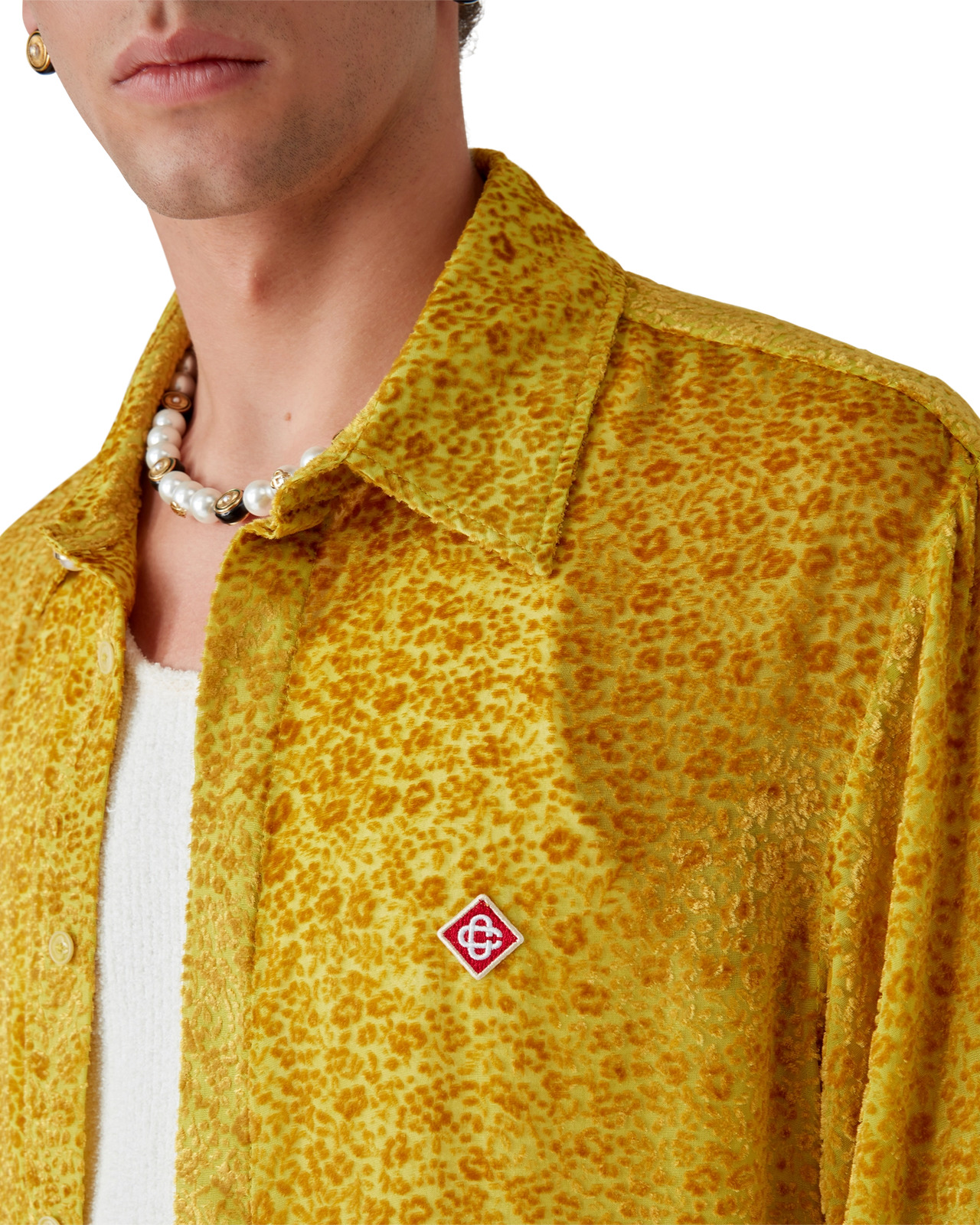 Floral Devoré Silk Shirt | Casablanca Paris - 5