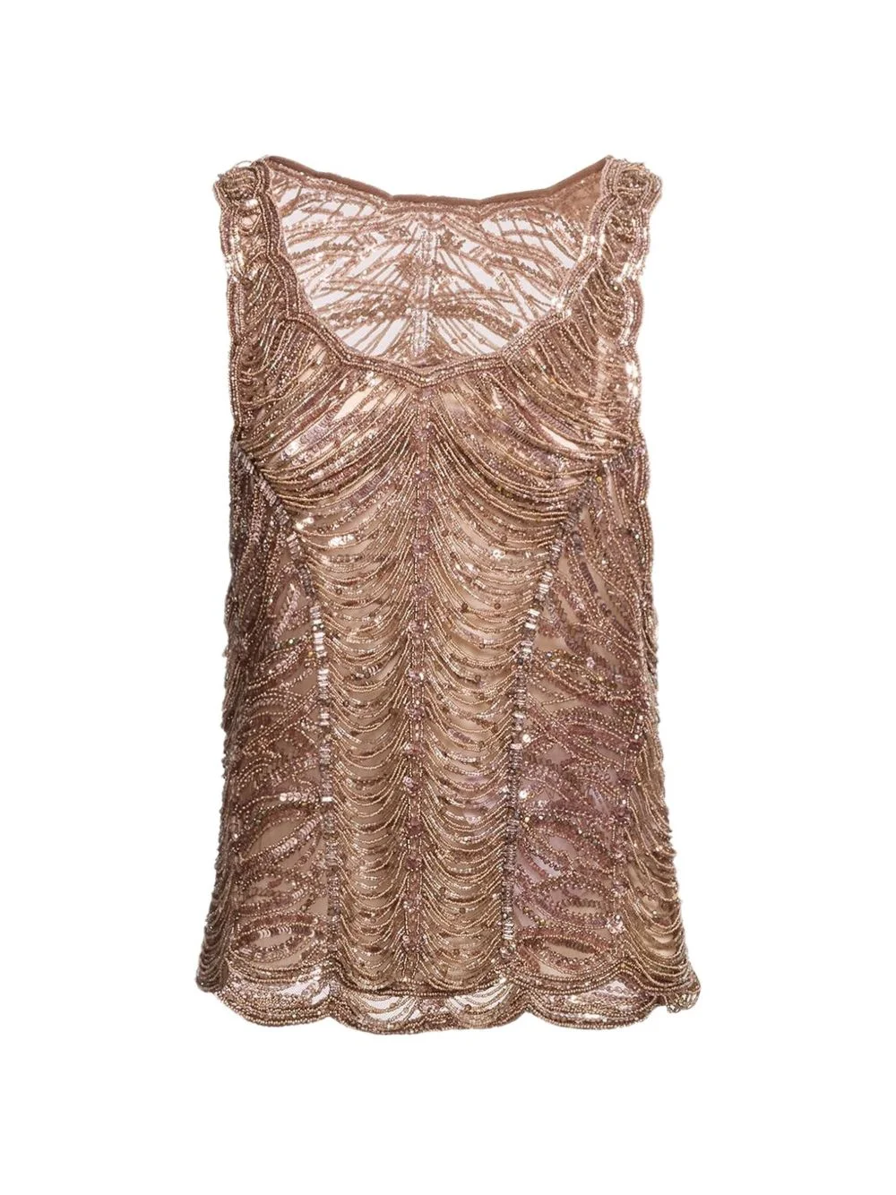 bead-embroidered tank top - 1