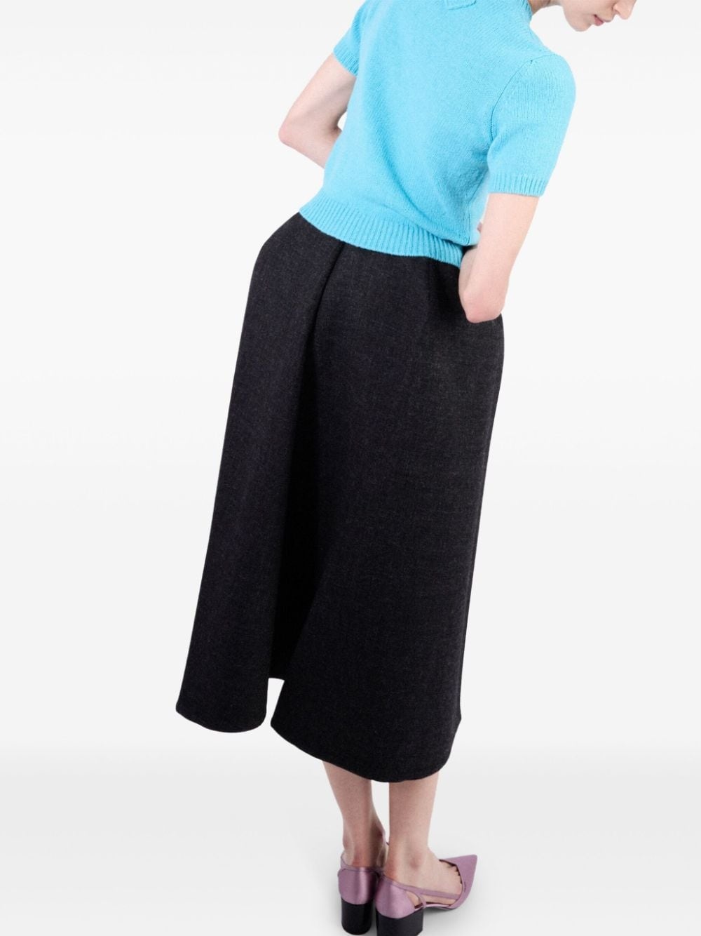 short-sleeve cashmere sweater - 4