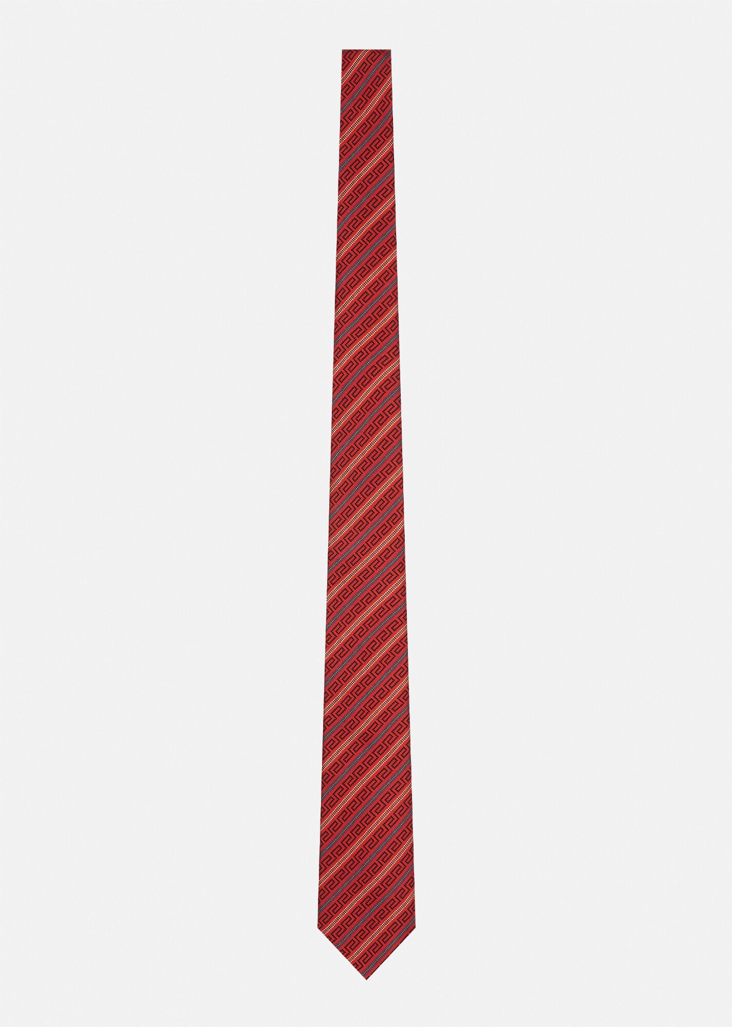 Greca Print Silk Tie - 1