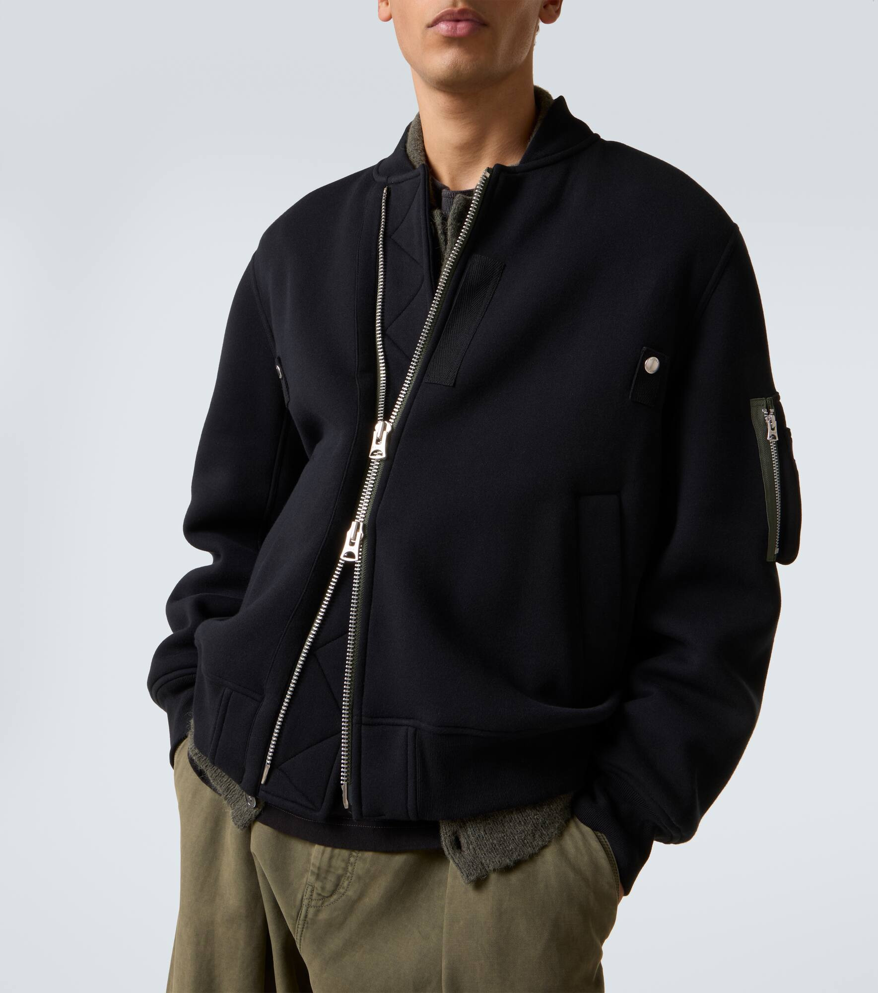 Cotton-blend bomber jacket - 5