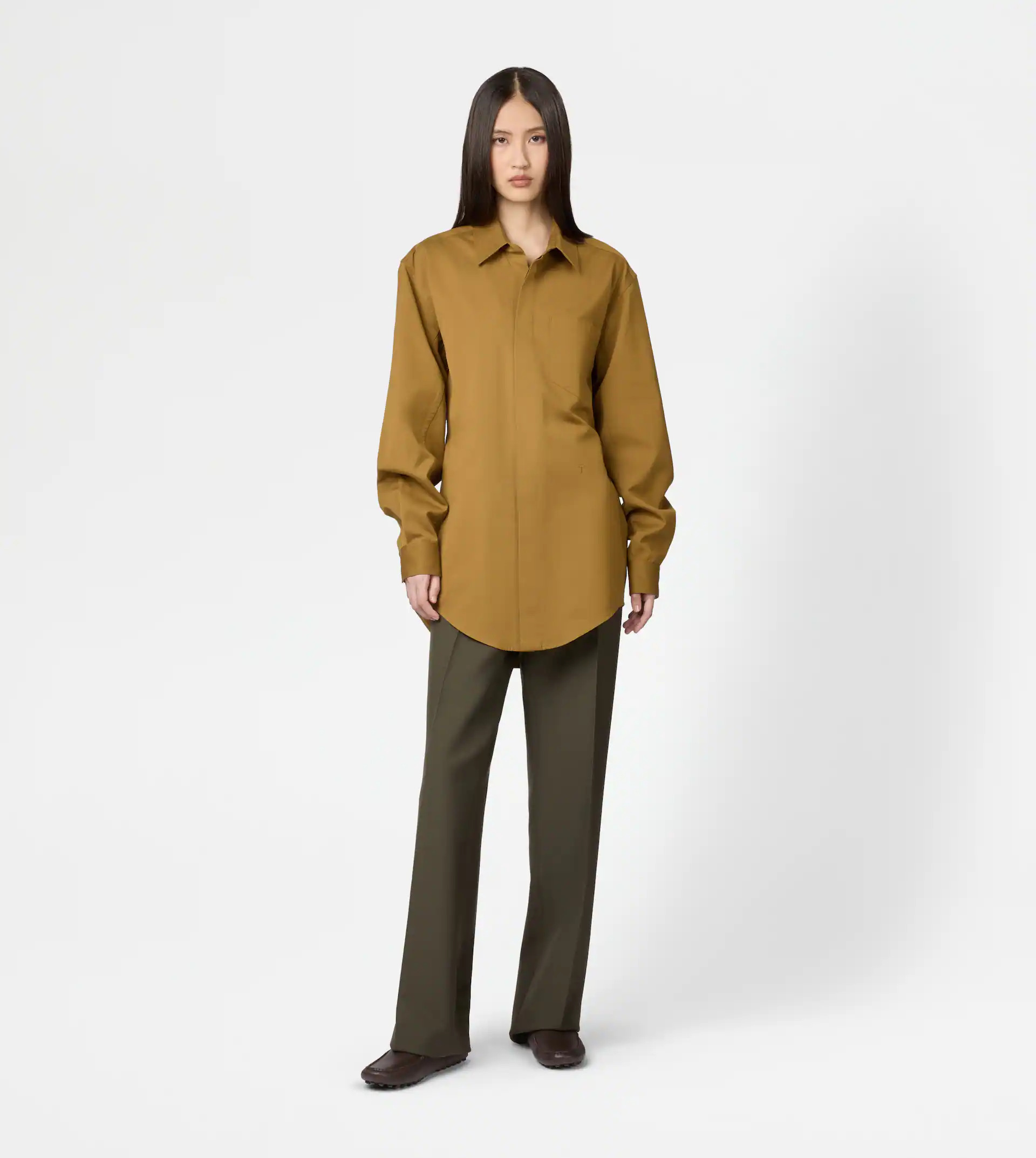 SHIRT IN POPLIN - GREEN - 3