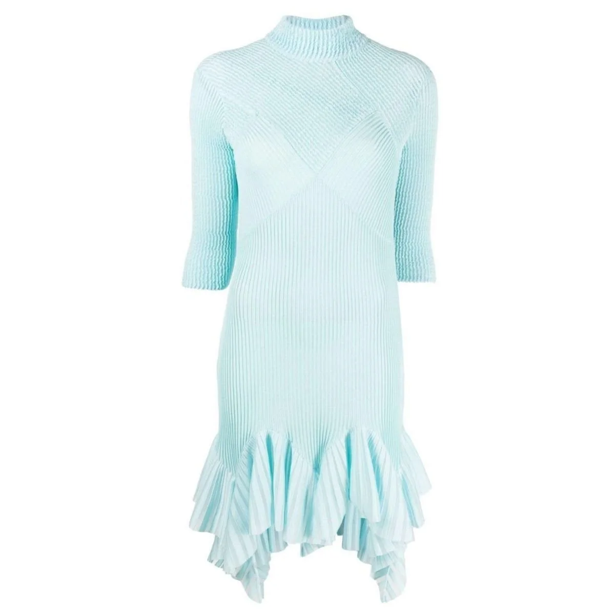 High-Neck Asymmetric Dress - 1