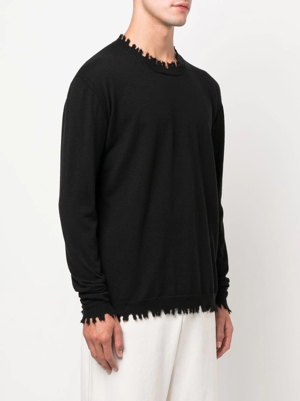 cashmere raw-cut jumper - 3