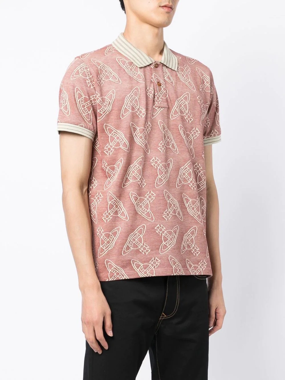 all-over Orb print polo - 3