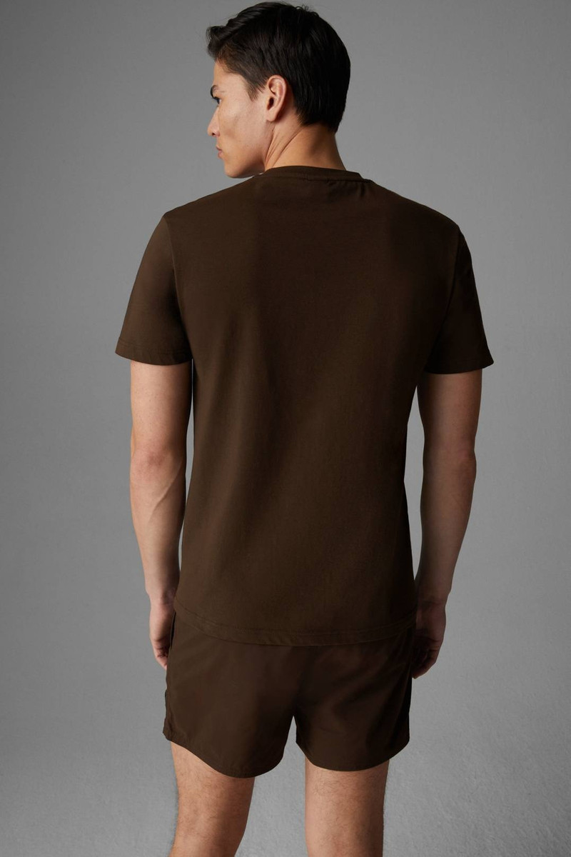 MATTEO T-SHIRT IN DARK BROWN 3