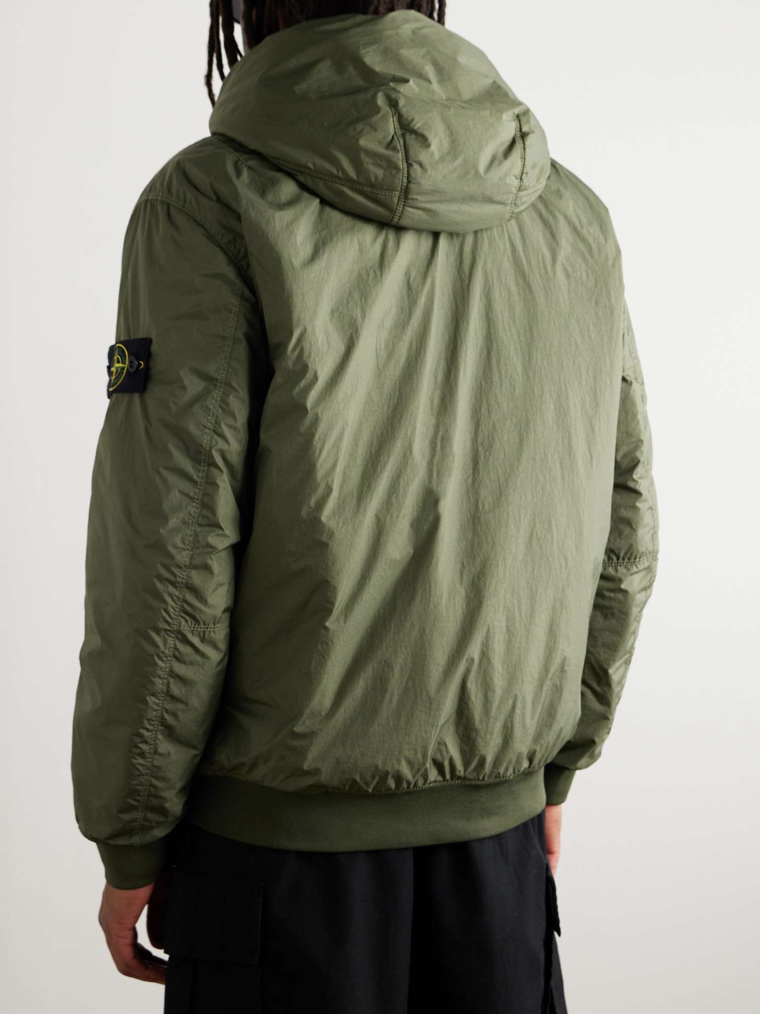 Logo-Appliquéd Garment-Dyed Crinkle Reps Nylon PrimaLoft® Hooded Jacket - 4